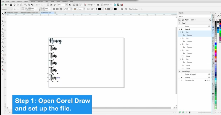 Open Corel Draw